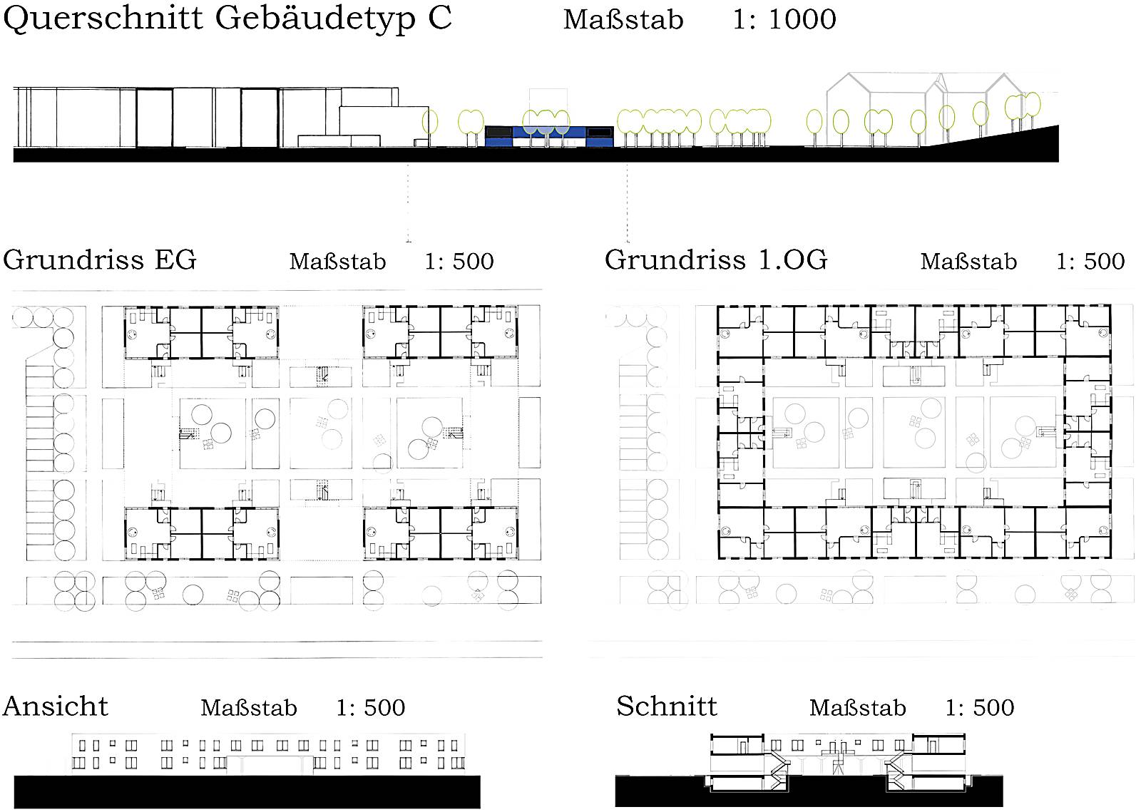 Querschnitt Gebäudetyp C